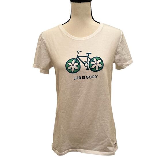 Life is Good size medium ladies white shirt. - Picture 1 of 6